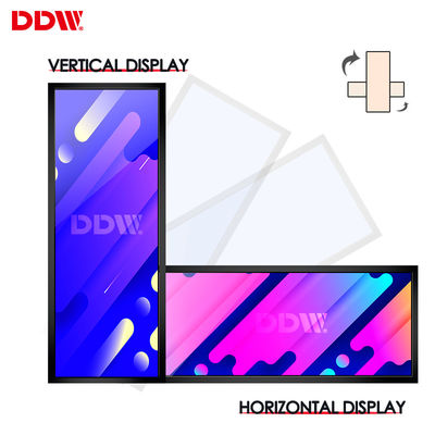 19 24 28 37 τοίχος καταστημάτων 43 ίντσας τοποθετούν τη στενή ραφιών επίδειξη φραγμών LCD διαφήμισης τεντωμένη οθόνη