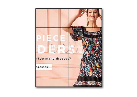 Ο λεπτός bezel τηλεοπτικός τοίχος 46inch LG οργάνων ελέγχου, οδήγησε την αναδρομικά φωτισμένη επίδειξη τοίχων 1.7mm εμπορική