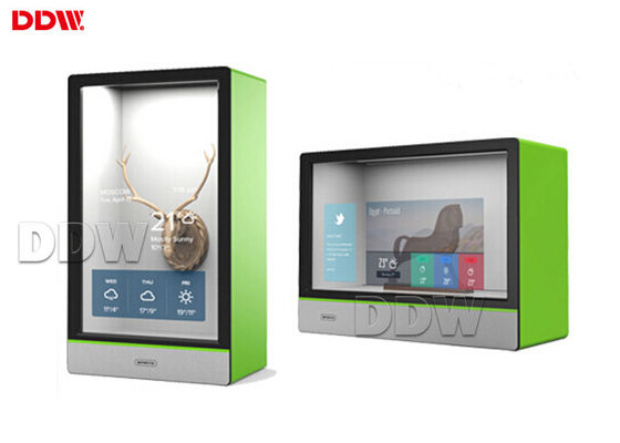 Ddw-ADTS8601 διαφανής LCD φωτεινότητα συστημάτων σηματοδότησης 1500cd/m2 επίδειξης ψηφιακή για το μαγαζί λιανικής πώλησης