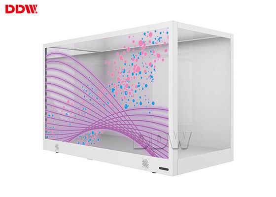 Υψηλός - ποιότητα διαφανές LCD 32 ίντσας διαφανές ψηφιακό όργανο ελέγχου συστημάτων σηματοδότησης για το μαγαζί λιανικής πώλησης