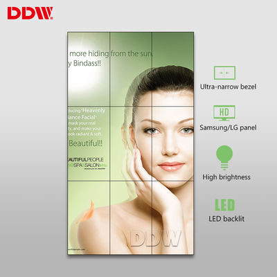 500nits υψηλές επιδείξεις τοίχων φωτεινότητας μεγάλες τηλεοπτικές, 55» οθόνες TV Videowall LCD