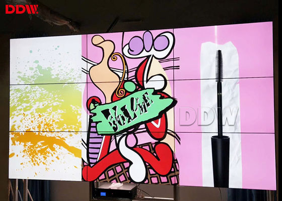 Μοντέρνος εμπορικός τηλεοπτικός τοίχος σχεδίου με το αρχικές LG/την επιτροπή της Samsung