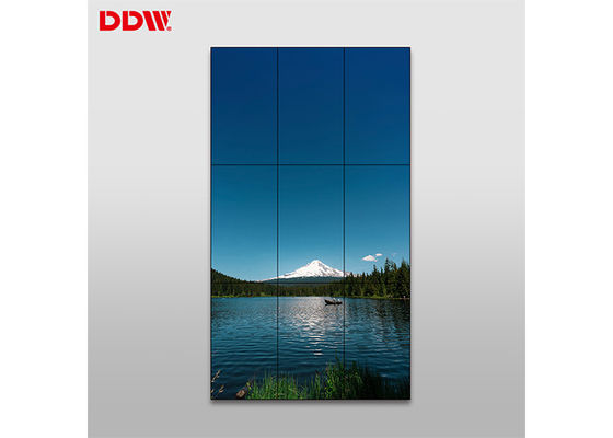 Διαφημιστικός πολυ τηλεοπτικός τοίχος οθόνης, χαμηλού θορύβου ανεμιστήρες επίδειξης Frameless LCD